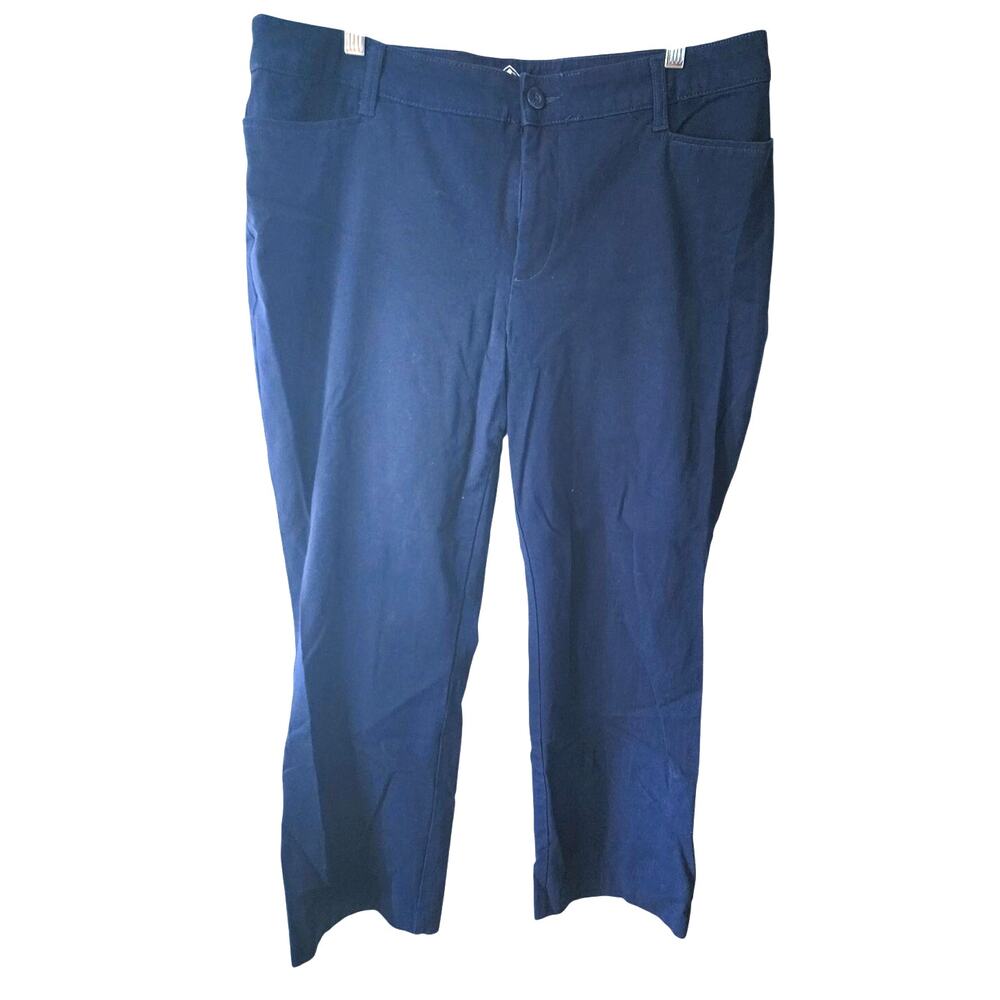 St. John's Bay Blue Straight Leg Pants Plus Size 18W S